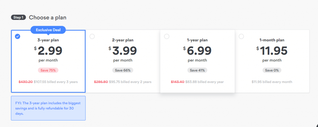 NordVPN plans and pricing